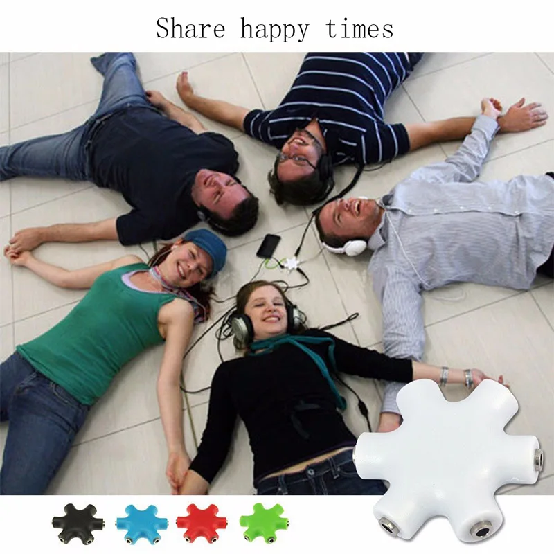 5 разъемов стереогарнитура наушники удлинитель для наушников разветвитель с 1