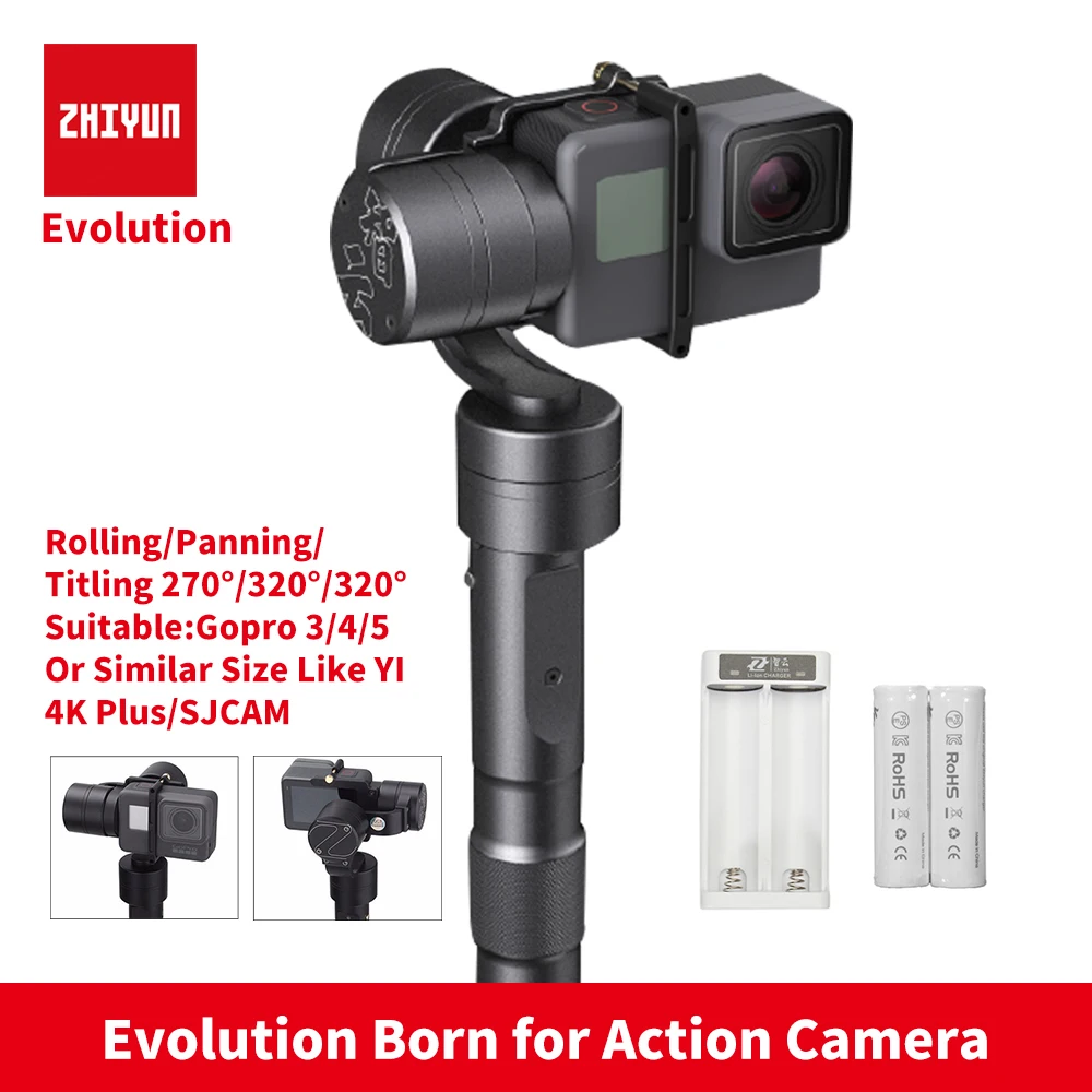 ZHIYUN Zhiyun Z1 эволюции и 3 Осями для мобильного создания фильмов 330 моторы градусов перемещение ручной шарнирный стабилизатор для камеры GoPro для камер GoPro Hero