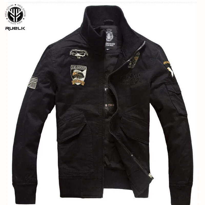RUELK Trend New Arrival Brand Jacket Men Autumn Fashion Hot Sale High Quality Military Style Mens Jackets And Coats Plus Size | Мужская