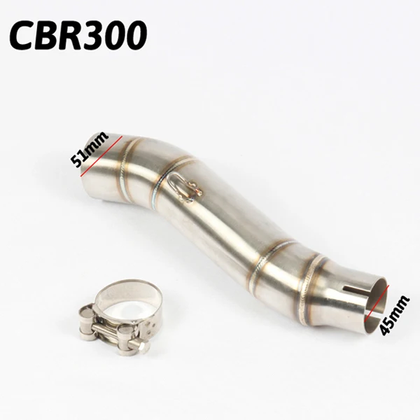 Выхлопная средняя труба для мотоцикла для kawasaki 400 Honda CBR 500 CBR300 Hornet 600 CB600F Suzuki GSR 750 - Цвет: CBR300