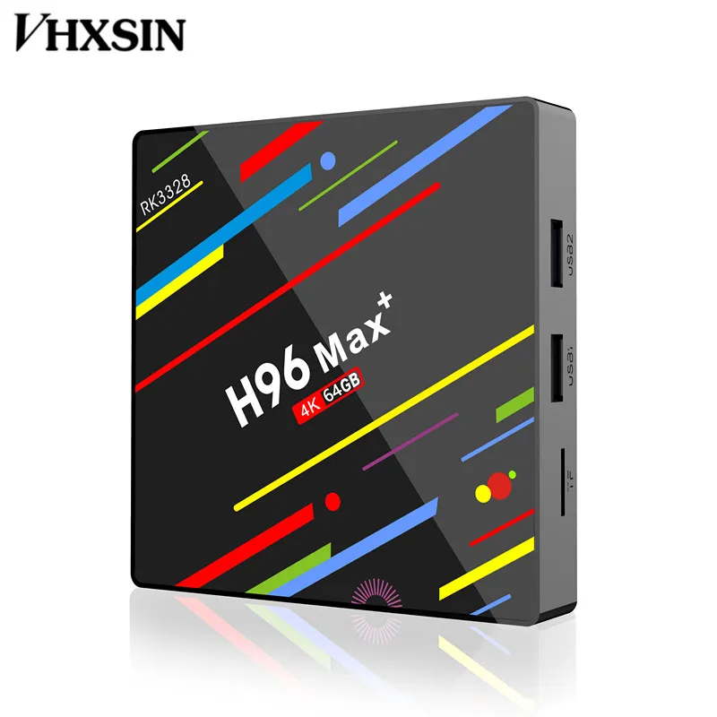 VHXSIN 20 шт./лот H96 Max plus H.265 RK3328 4 ядра Android TV Box 4G RAM 64G/32G ROM DDR3 | Электроника