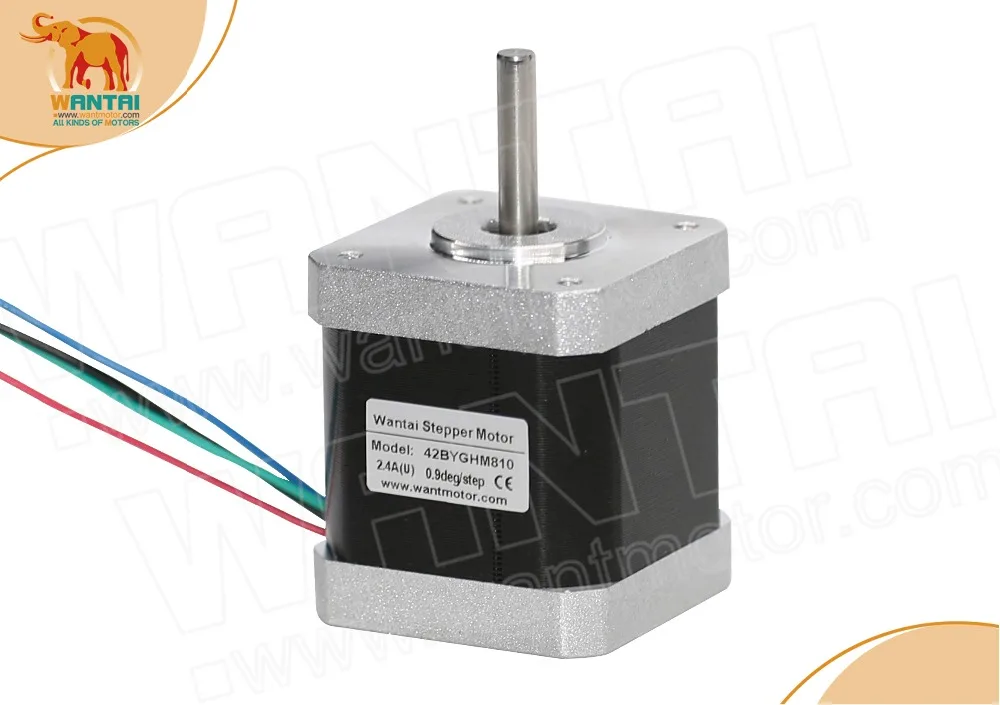 Фото 2 шт. wantai 42BYGHM810 Nema 17 шаговый двигатель 4200 г. См 2.4A 0 9 градусов 3D Reprap Makebot принтер 2 шт. wantai 42BYGHM810 Nema 17 шаговый двигатель 4200 г. См 2.4A 0 9 градусов 3D Reprap Makebot принтер