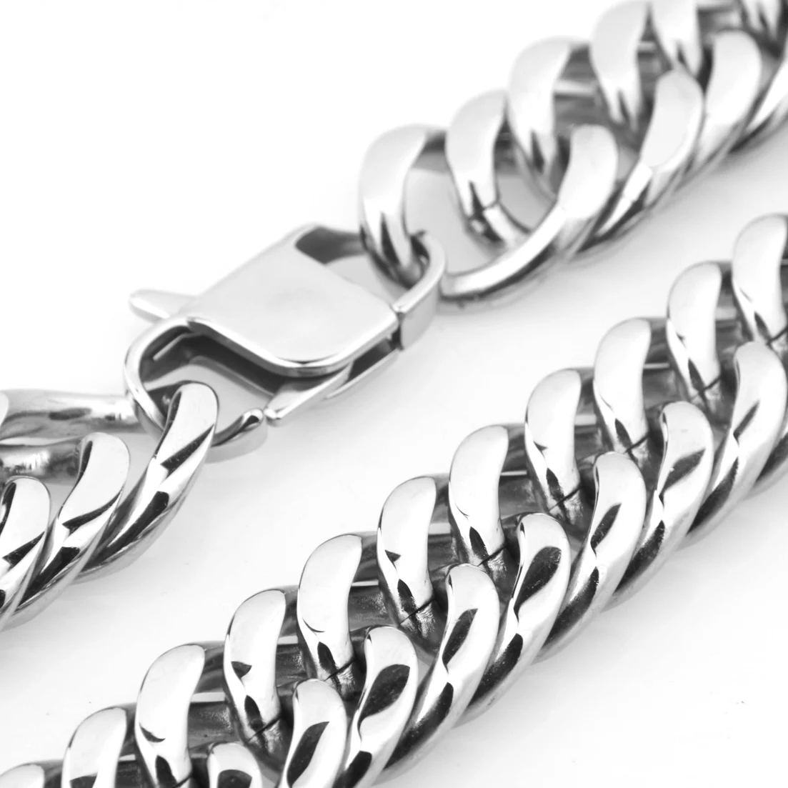 High Quality Silver Tone Stainless Steel Men's Chain Necklace Heavy Huge Jewelry Curb Cuban 7&quot-40&quot 18/21mm Gift | Украшения и