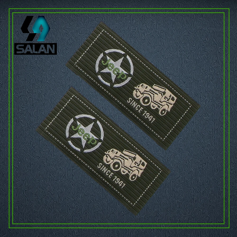 Индивидуальные ярлыки для одежды высокой плотности тканевые Дамасские этикетки