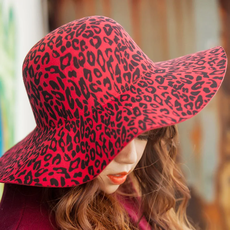 Женская шерстяная шляпка с широкими полями элегантная винтажная пляжная