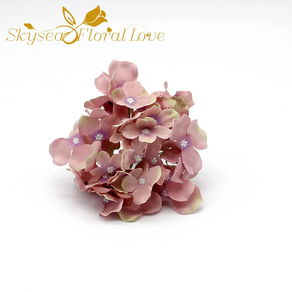 Lotus root pink Искусственные цветы гортензии головы фон Сделай Сам стены арки шелковые с цветами, для украшения дома свадебные цветы - Цвет: Lotus root pink
