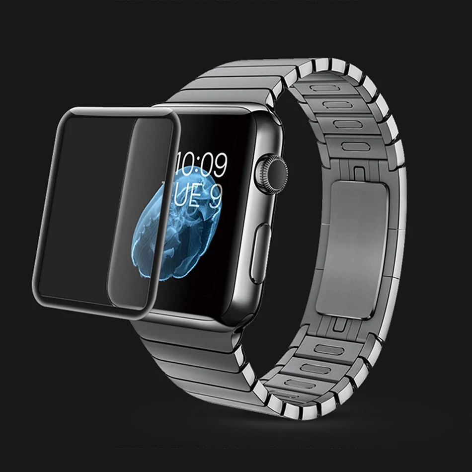 Полное покрытие изогнутая поверхность Закаленное стекло пленка для Apple Smart Watch