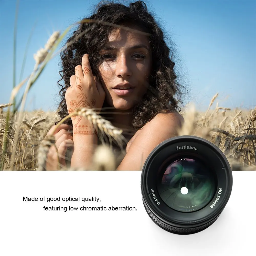 7artisans 55 мм F1.4 Большая диафрагма портрет ручная фокусировка подходит для Sony Mount