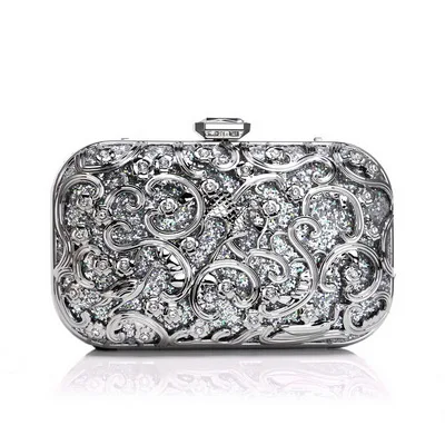 YM1542silver SEKUSA, стильные женские вечерние сумки, расшитые блестками, для свадебной вечеринки, клатчи, маленькая цепочка на плечо, дамские сумочки, сумочки - Цвет: YM1542silver