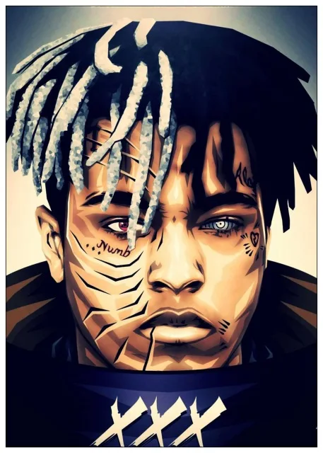 BO xianru1410-11 Модульный домашний декор настенная живопись на холсте XXXTentacion Rap хип хоп музыка звезда картины с певцом принты Северный плакат гостиная - Цвет: BO xianru1410-11