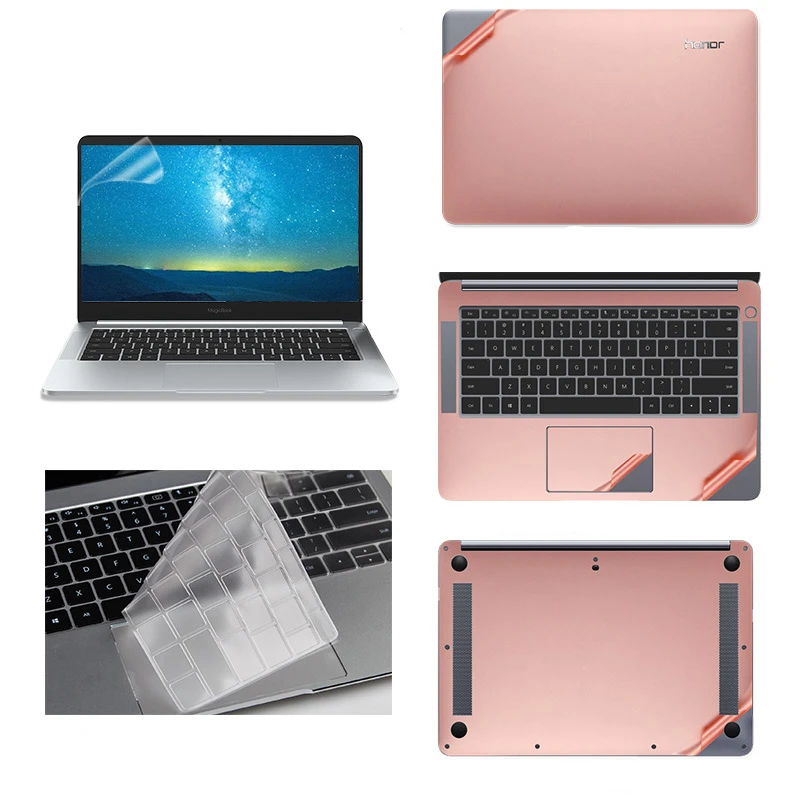 Наклейка для ноутбука huawei Matebook X Pro 13,9X13,3 дюймов, чехол для ноутбука MateBook D 15,6 E 12, чехол для ноутбука+ чехол для клавиатуры - Цвет: Rose Gold