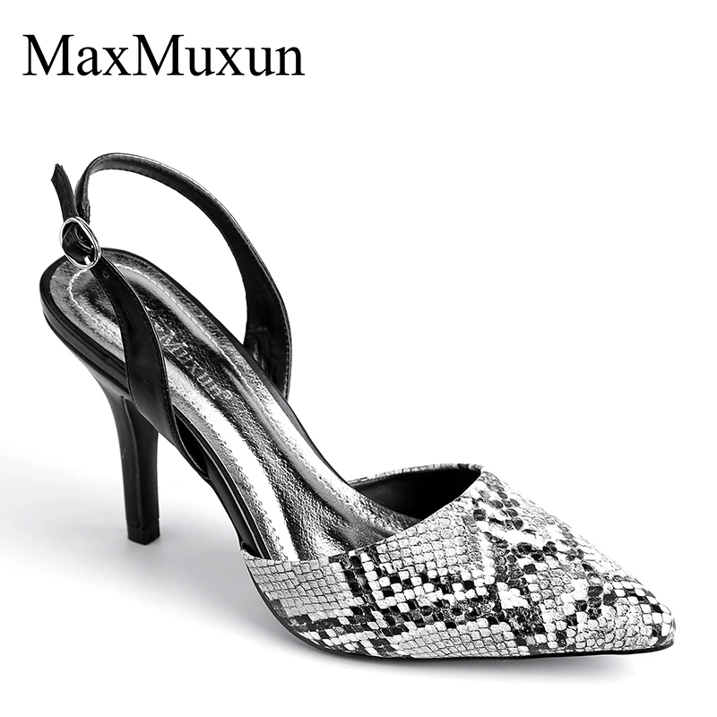Женские Классические босоножки MaxMuxun летние элегантные вечерние туфли-лодочки на