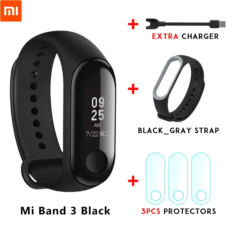 Mi band 3 n strap Xiaomi mi Band 3 mi band 3 для Android IOS фитнес-трекер монитор сердечного ритма 0,78 ''OLED дисплей тачпад Bluetooth 4,2 - Цвет: Mi band 3 n strap