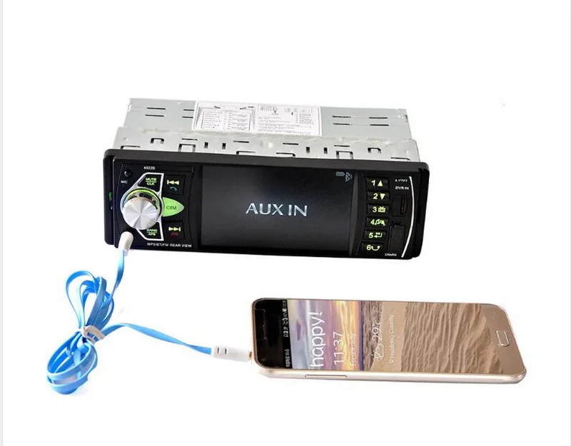 Радио кассетный плеер HD FM TF USB SD RDS Авторадио MP5 Bluetooth 4,0 аудио автомобильный Радио 4,1 дюймов Зеркало Ссылка 1 DIN красочные огни