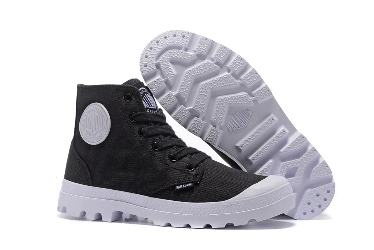 PALLADIUM PAMPA HI ORIGINALE кроссовки TC черно-белая классическая парусиновая обувь ботильоны модная повседневная обувь 40-44 - Цвет: 1
