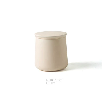 White 12.1x12.1 Нордический минимализм Творческий Кофе контейнер для хранения фасоли герметичная банка матовая поверхность Керамика Горшочек для снэка для свежего чая может контейнер для кофе - Цвет: White 12.1x12.1