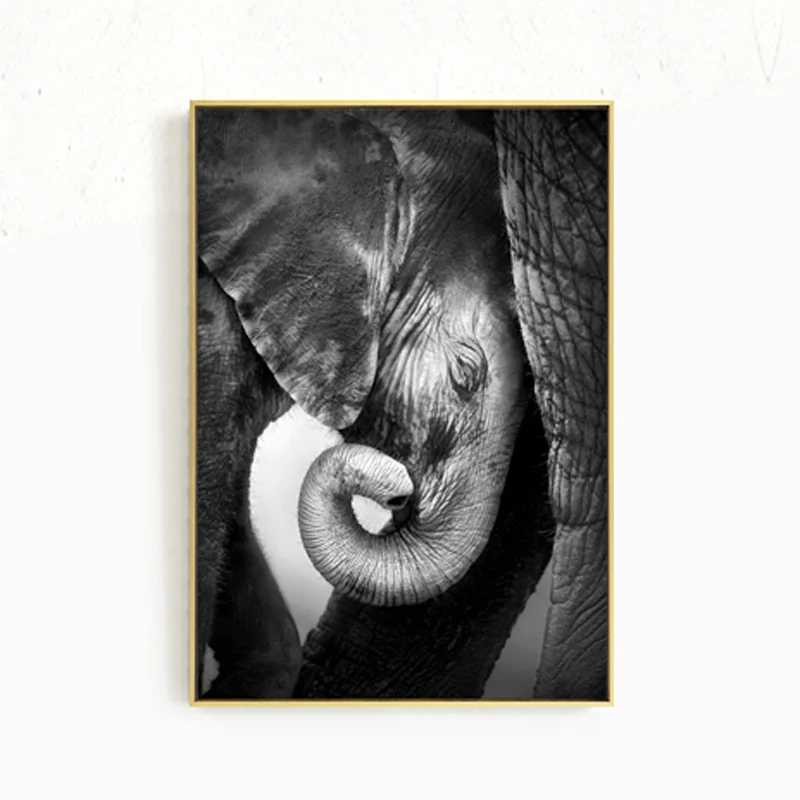 Настенные художественные постеры и печать на холсте в виде слона настенные