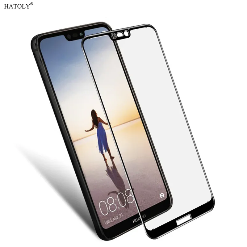 Закаленное стекло Hatoly 5D для Huawei P20 Lite /Nova 3E полное покрытие твердое защита экрана