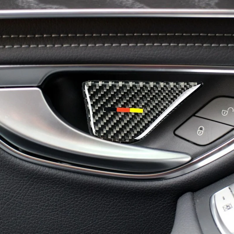 4 шт. карбоновая ручка для межкомнатной двери автомобиля накладка автомобильные