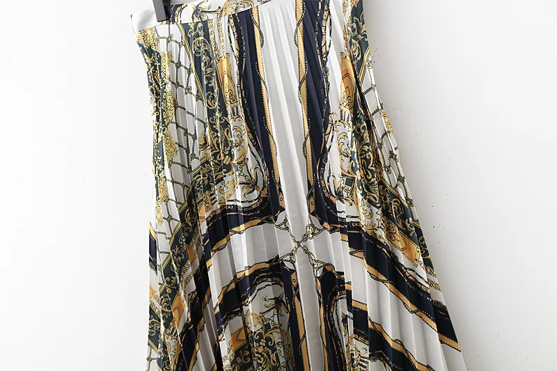 Трапециевидные женские юбки до колена Jupe Mujer Женская Новая плиссированная юбка с