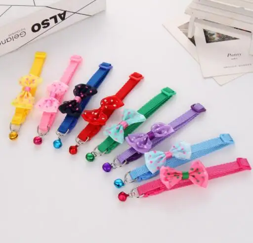 Легко носить ошейник кошки с колокольчиком Регулируемая пряжка для ошейников