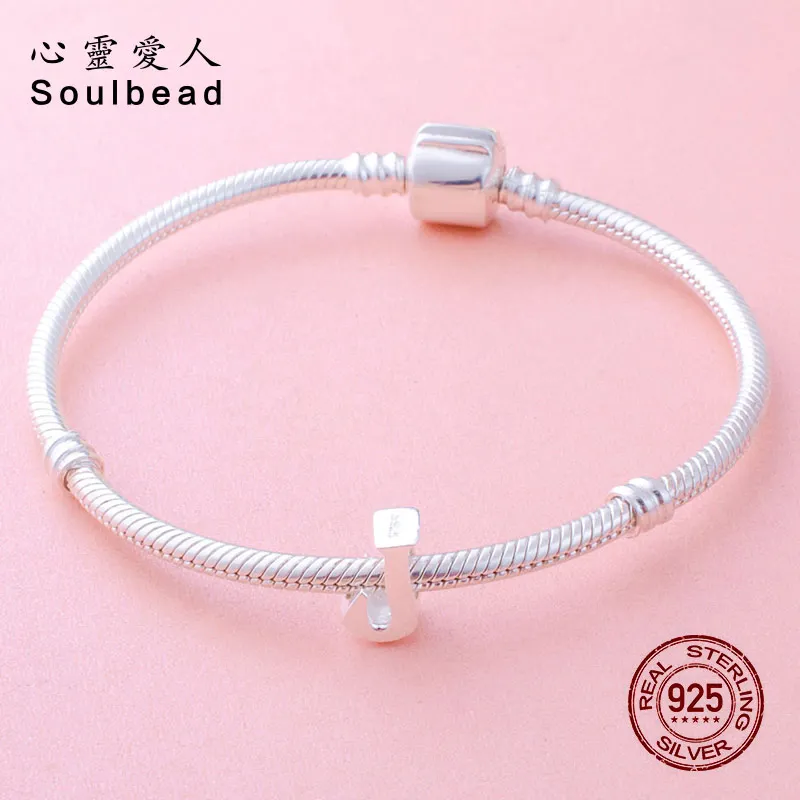 Женские браслеты подвески из стерлингового серебра 925 пробы с надписью Soulbead SS0485