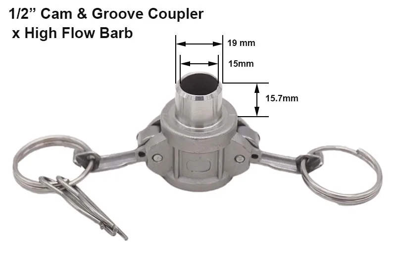 Brewer's 1/" Camlock Быстрый разъединитель Cam& Groove фитинг Homebrew пивной насос трубы