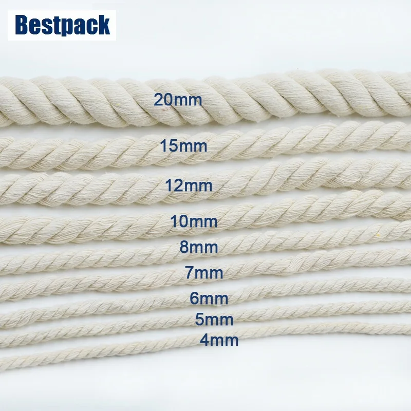 Декоративный шнурок из 100% хлопка для рукоделия 4 мм 20 мм|drawstring cord|cotton roperope decoration |