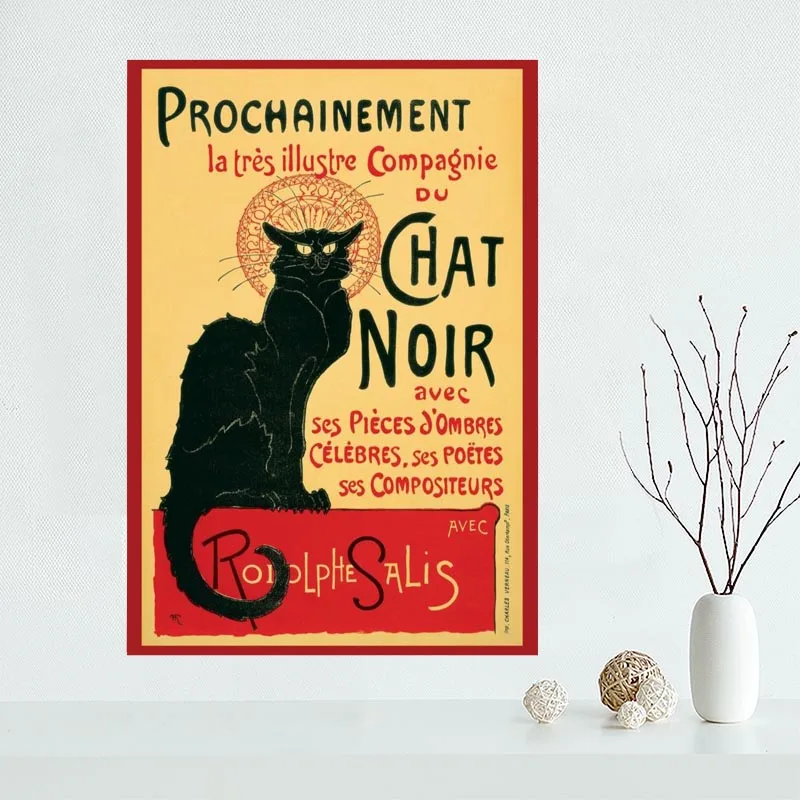 Новое поступление Холщовый постер Chat Noir горячая распродажа холст для картины на