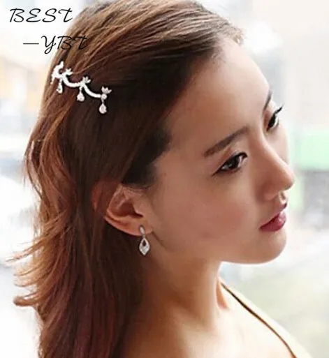 Женская заколка для волос с кисточками украшенная кристаллами в Корейском стиле