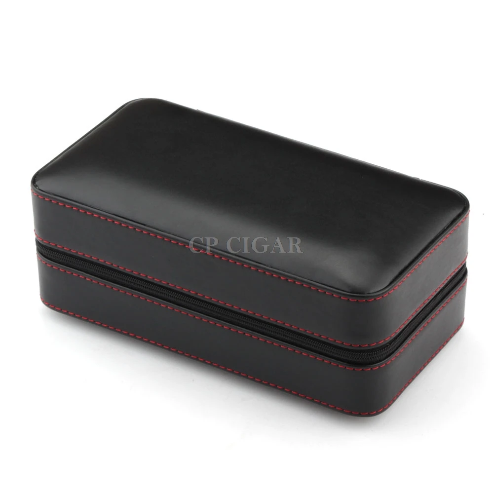 Чехол для сигар COHIBA, кожаный, кедровый, деревянный, портативный, для сигар, с увлажнителем, для 6 сигар