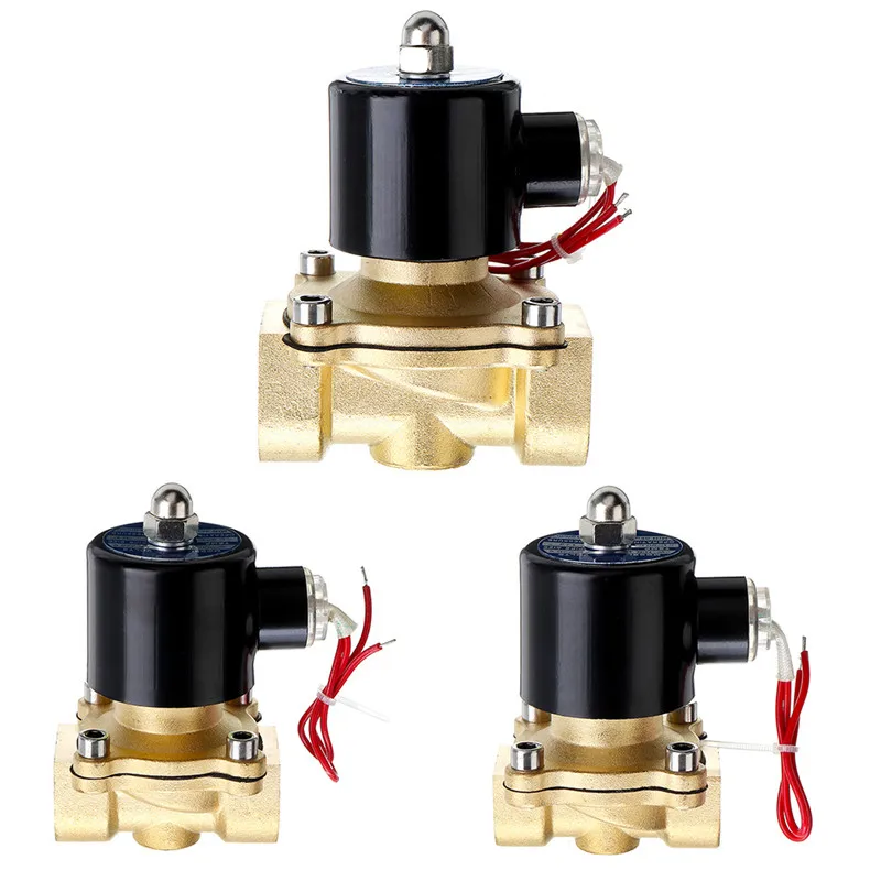 

1/2 3/4 1 Inch DC12V Electric Solenoid Valve Pneumatic Valve for Water Air Gas Brass Valve Air Valves Faucet Accessories