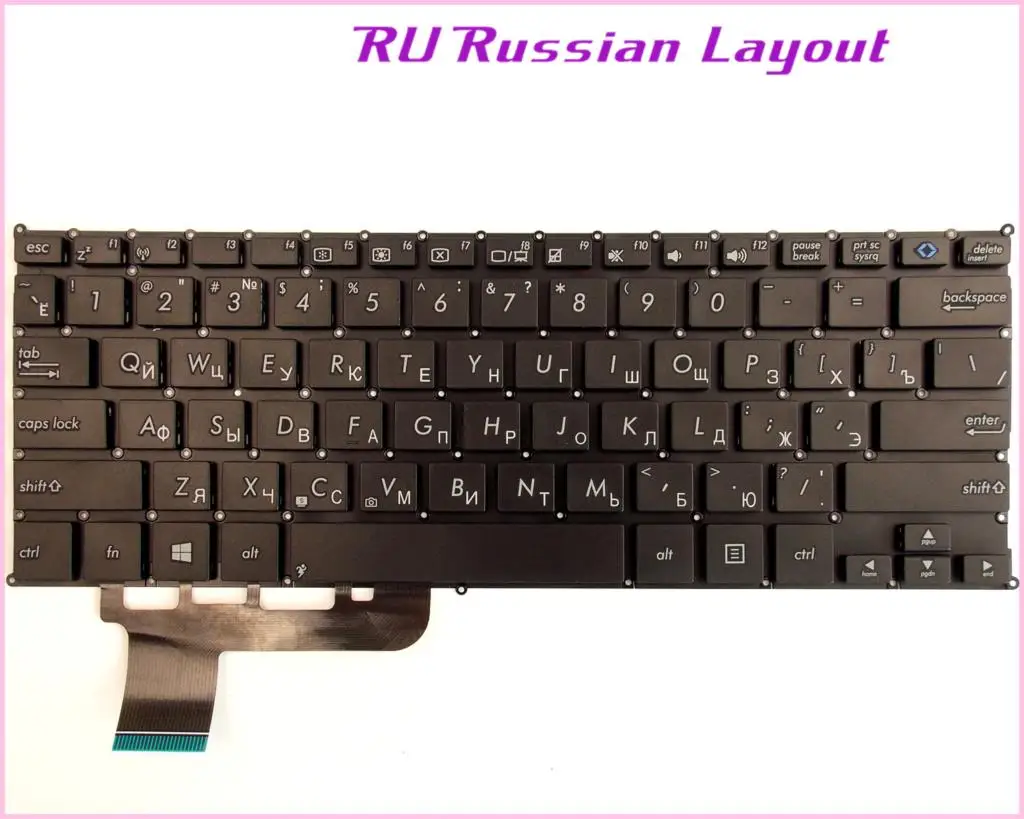 Русская клавиатура для ASUS VivoBook Q200 Q200E S200 S200E X201 X201E X202 X202E X201L2117E ноутбук без рамы |