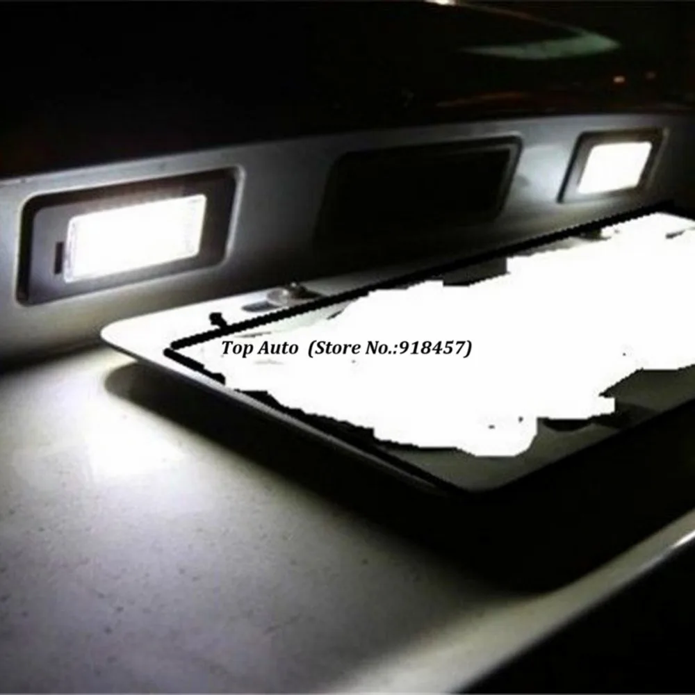 2 шт. ошибок 18SMD Автомобильный светодиодный номерной знак света лампы OEM Замена для Audi A4 B8 A5 Q5 S5 TT S4 Quattro