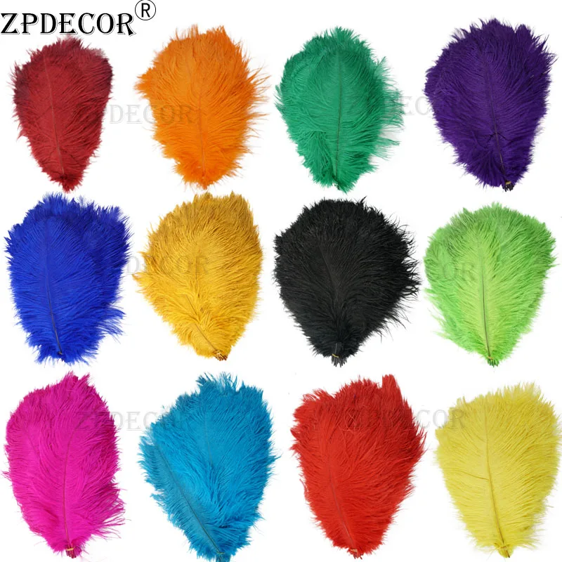 ZPDECOR 10 12 дюймов 25 30 см стандартные страусиные перья для изготовления ювелирных