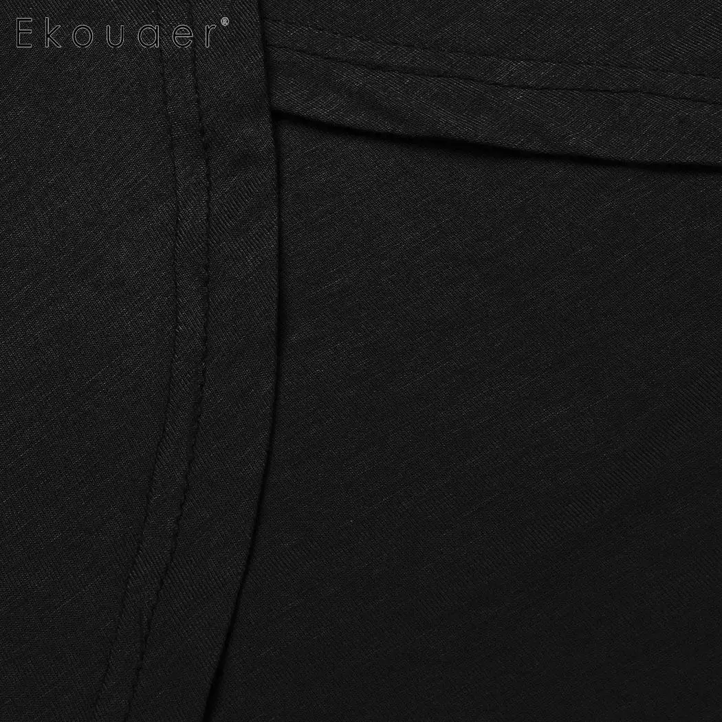 Ekouaer женский хлопковый топ для сна с регулируемыми бретельками однотонная мягкая