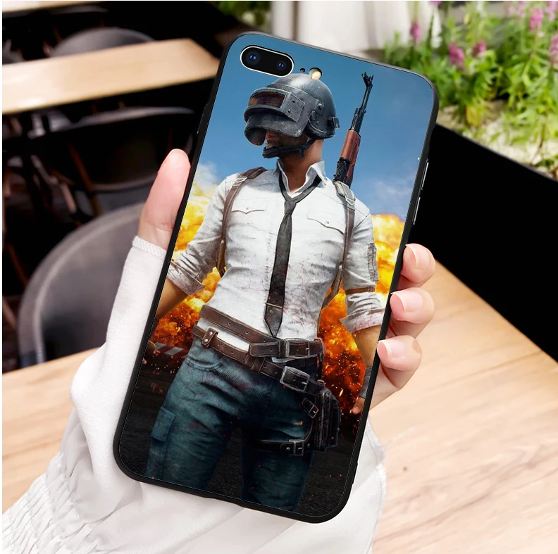Мягкий силиконовый чехол для телефона PlayerUnknown's Battlegrounds PUBG iPhone MAX XR XS X10 5S 5SE 6 6S 6splus