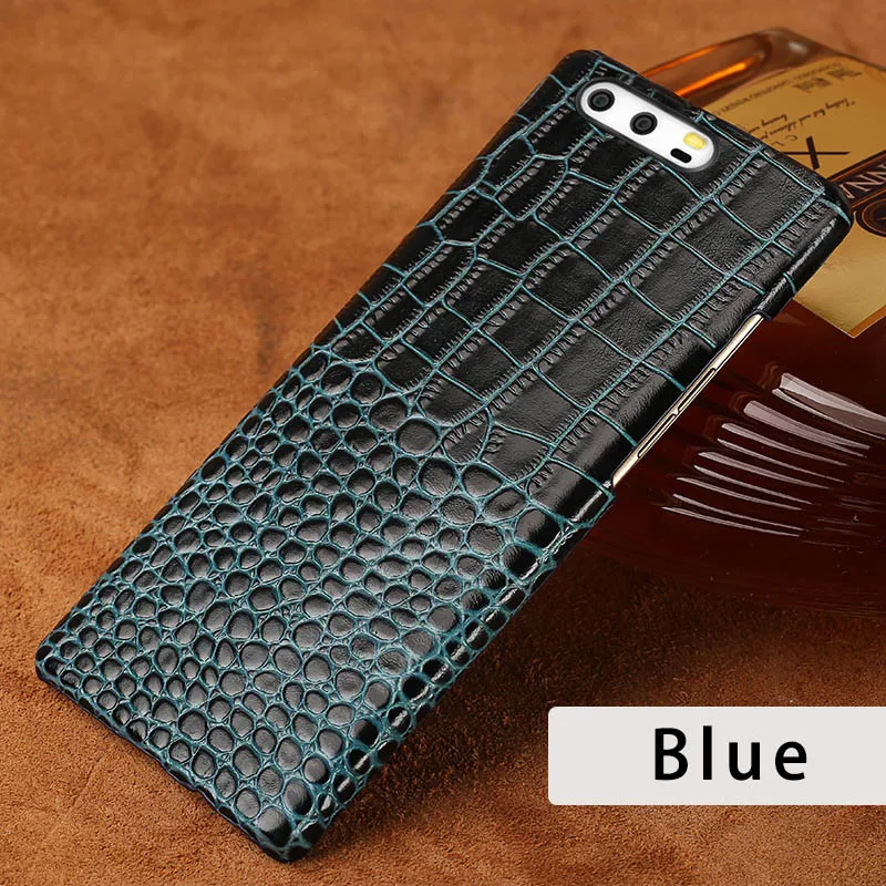 Blue Чехол для телефона для huawei mate 10 20 lite P10 P20 lite Pro Чехол с текстурой крокодила чехол для Honor 7X8X9 10 V20 P Smart Back Cover - Цвет: Blue