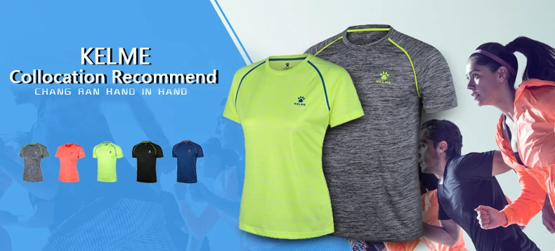 KELME летние мужские футболки с коротким рукавом для бега, быстросохнущие спортивные мужские дышащие футболки из полиэстера для отдыха K16R2013M