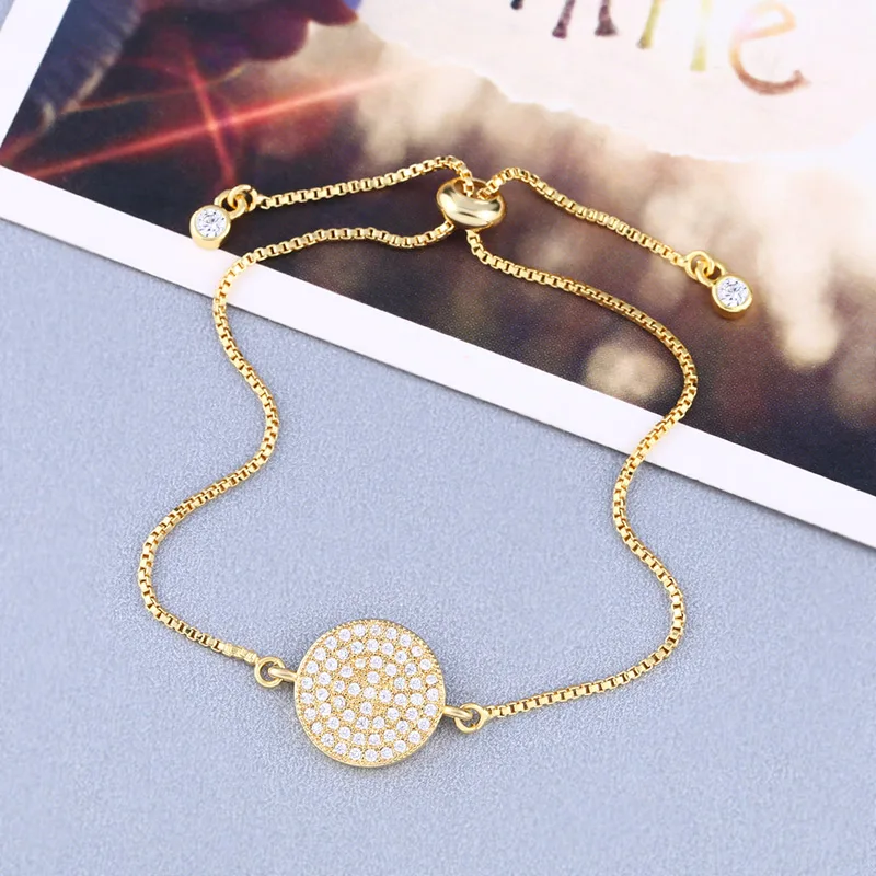 OCESRIO браслет с кубическим цирконием цвет серебра талисман для девочек