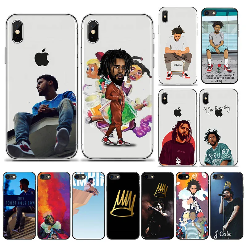 Чехлы J.COLE в стиле хип хоп чехлы из мягкого ТПУ чехол для телефона iPhone 7 7Plus 4 6 6S 8 8PLUS