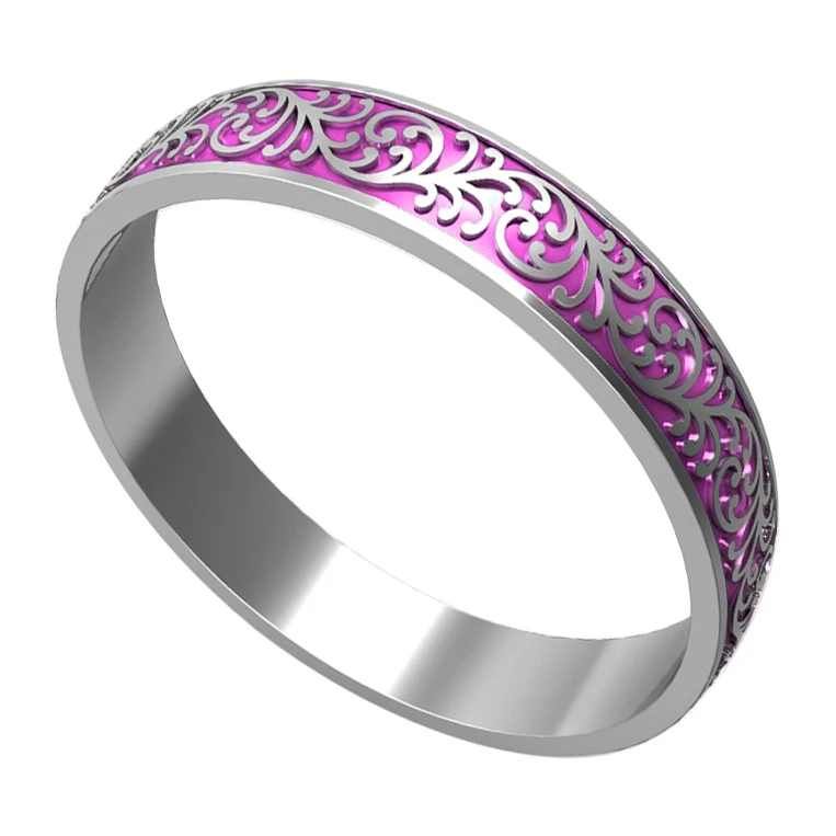 Purple Inner Ring Floya римская фигура стекируемые заполненные кольца Femme Argent внутренние кольца 4 мм ширина Сменные оригинальные коктейльные аксессуары - Цвет основного камня: Purple Inner Ring