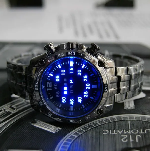 Новинка Роскошные мужские часы TVG из нержавеющей стали светодиодные спортивные