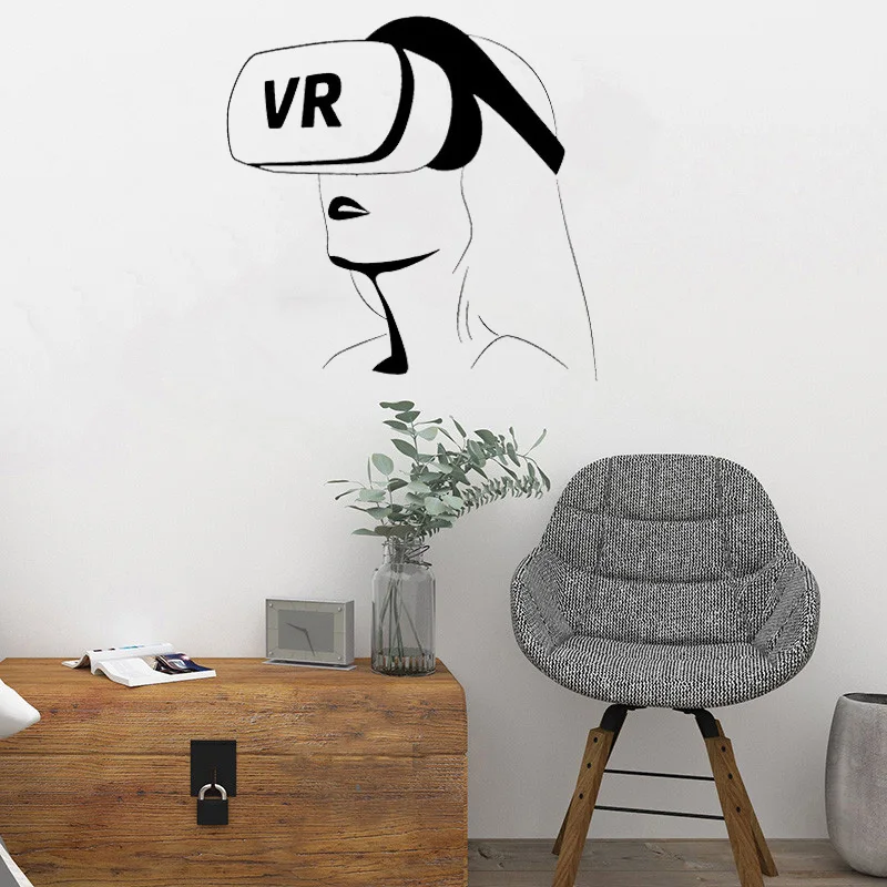 VR гарнитура Настенная Наклейка современная Женская Современная