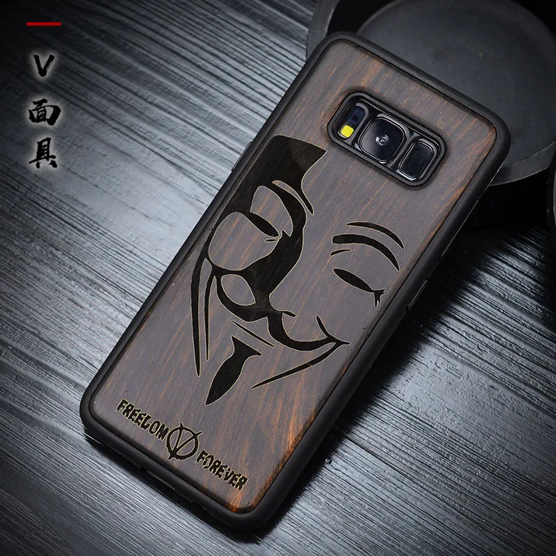 Чехол Apises s9 Plus из черного дерева для samsung galaxy s9 s8 s8 plus s9+ galaxy note 8, защитный чехол