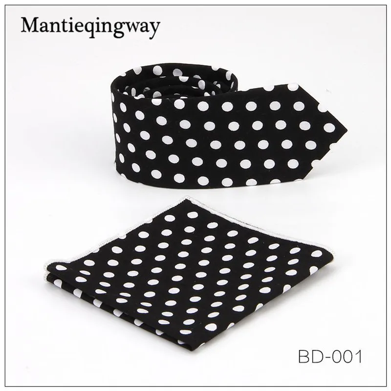 Mantieqingway Модный хлопковый Карманный платок в горошек с квадратным галстуком Hanky 6