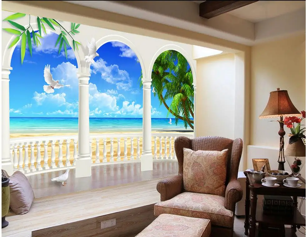 3d обои Европейский Стиль римская колонна ТВ фон спальня фото настенная бумага