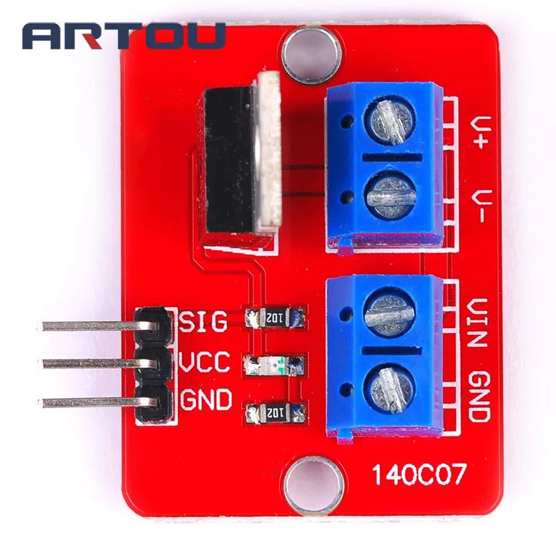 0-24 в топ Mosfet Кнопка IRF520 драйвер MOS модуль для Arduino MCU ARM Raspberry pi | Электронные