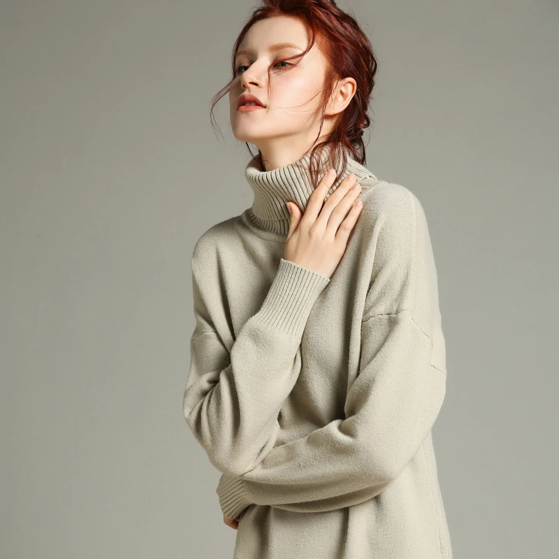 2018 new high collar sweater women's pullover wool bottoming long sleeve thick clothing | Женская одежда