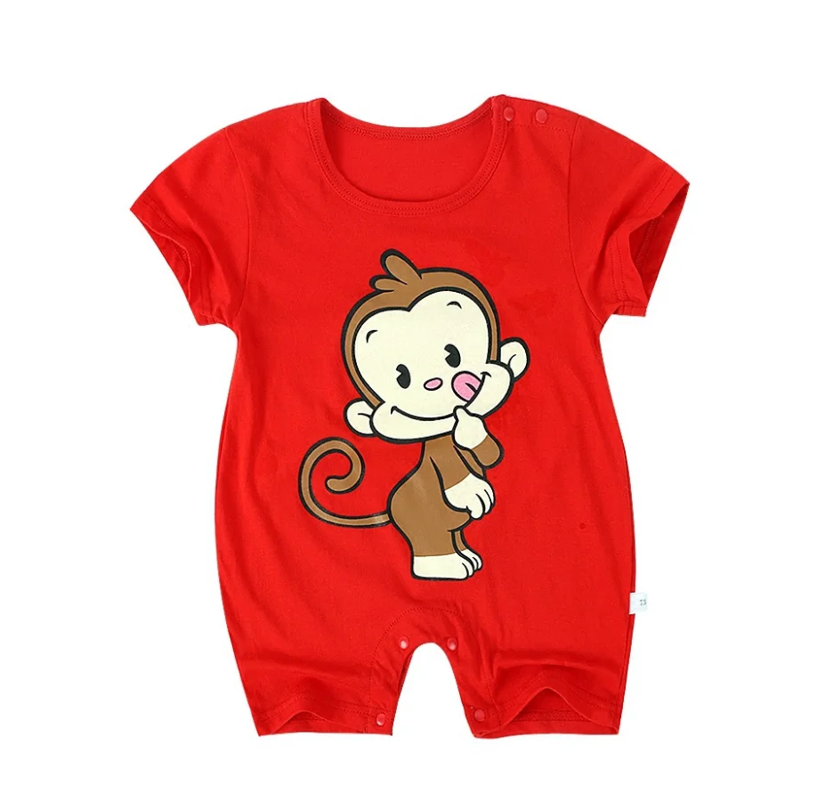 Летняя одежда для новорожденных Комбинезон маленьких мальчиков Одежда девочек